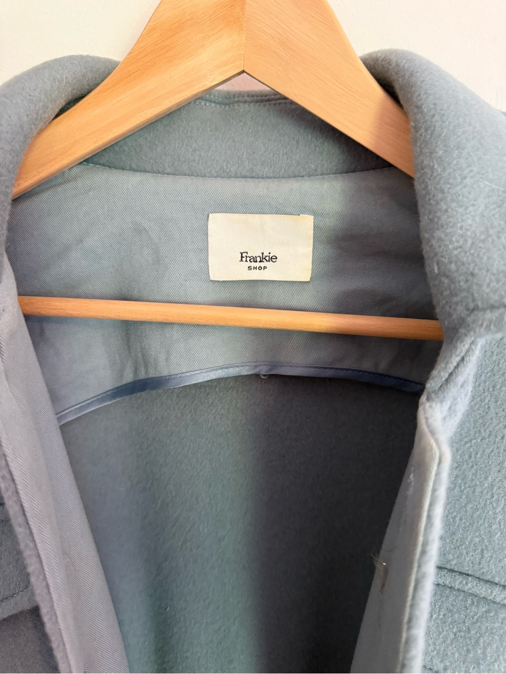 Frankie Shop Blue Gray Wool Utility Styled Coat - Picture 6 of 11